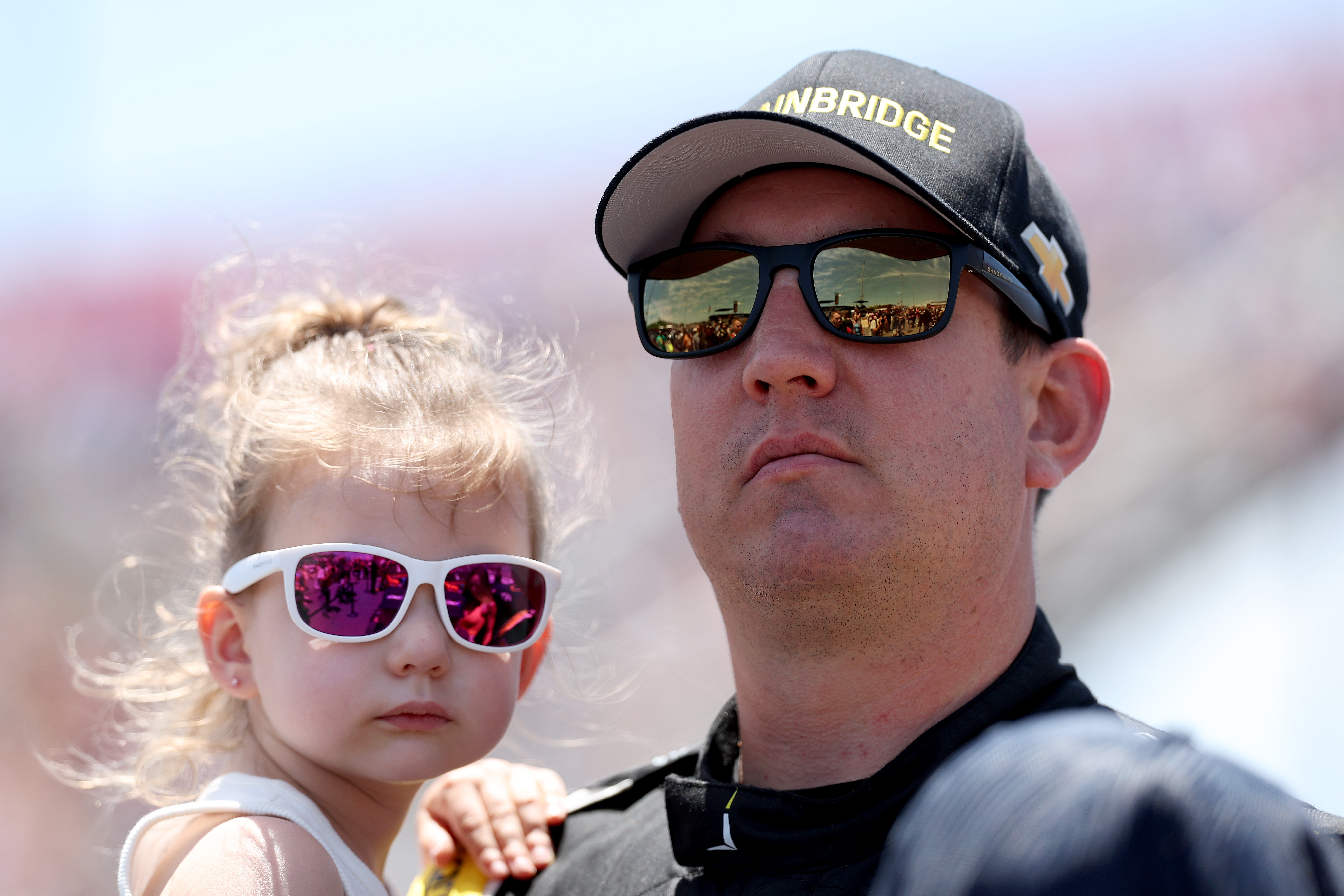 Kyle Busch and daughter Lennix at North Wilkesboro, May 2025.