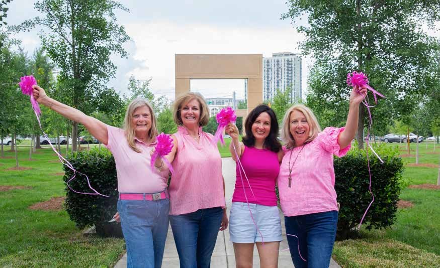 Street captains with pink bows