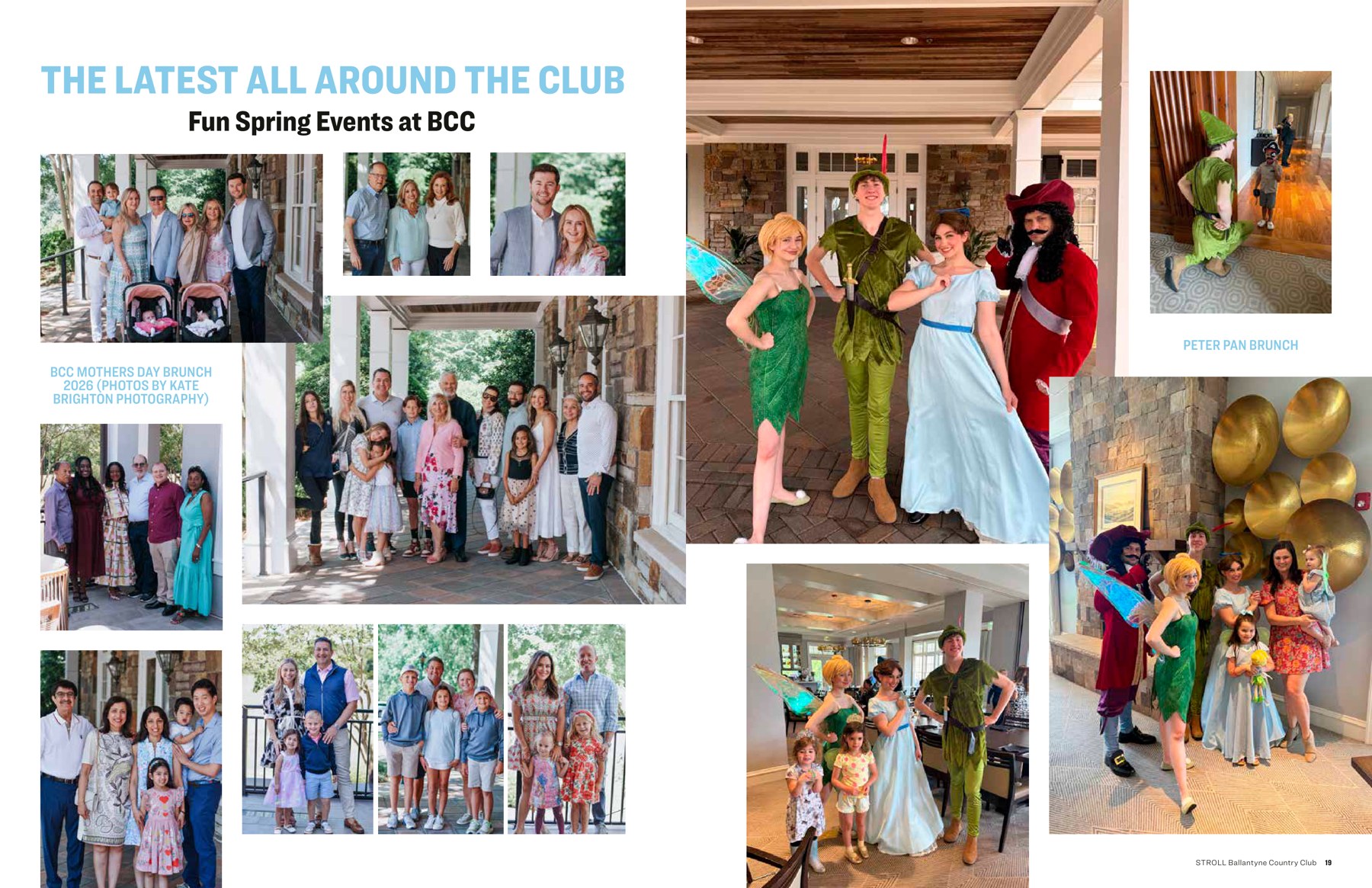 Spring events at Ballantyne Country Club, including the Mother's Day Brunch and Peter Pan Brunch